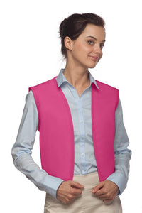 Cardi / DayStar Hot Pink No Buttons Unisex Vest with No Pockets