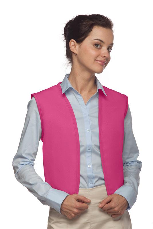pink dress vest Soft Pink Satin Buttoned Vest Pink / M