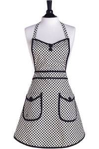 Jessie Steele White & Black Deco Dot Audrey Apron