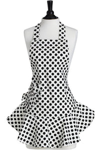 Jessie Steele Cream & Black Polka Dot Josephine Apron