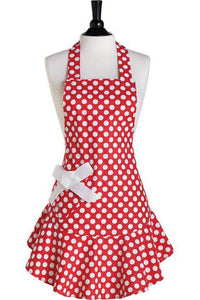 Jessie Steele Red & White Polka Dot Josephine Apron