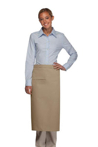 Cardi / DayStar Khaki Full Bistro Apron (1 Inset Pocket)