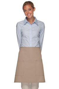 Cardi / DayStar Khaki Half Bistro Apron (2 Patch Pockets)