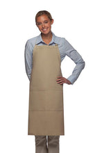 Cardi / DayStar Khaki Deluxe Butcher Adjustable Apron (2 Pockets)