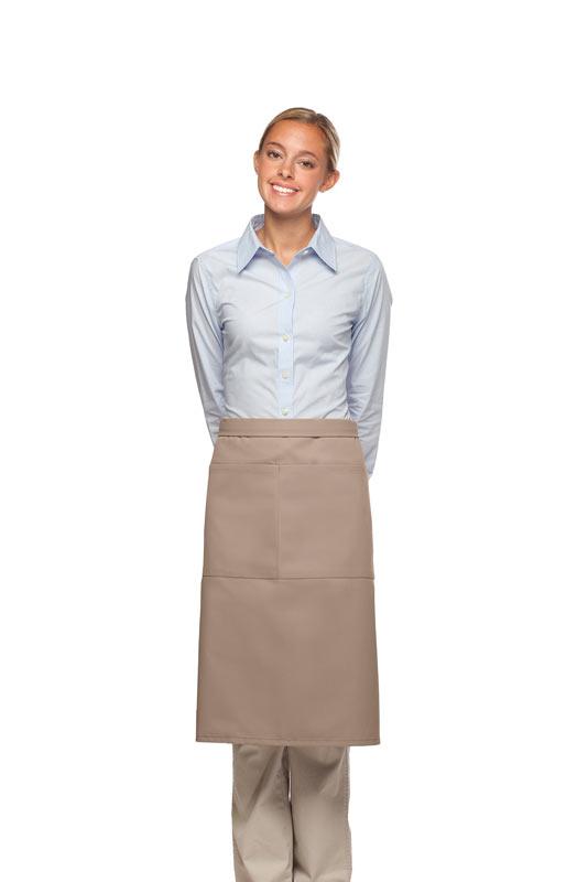 Cardi / DayStar Khaki 3/4 Bistro Apron (2 Pockets)