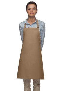 Cardi / DayStar Khaki Deluxe Bib Adjustable Apron (No Pockets)