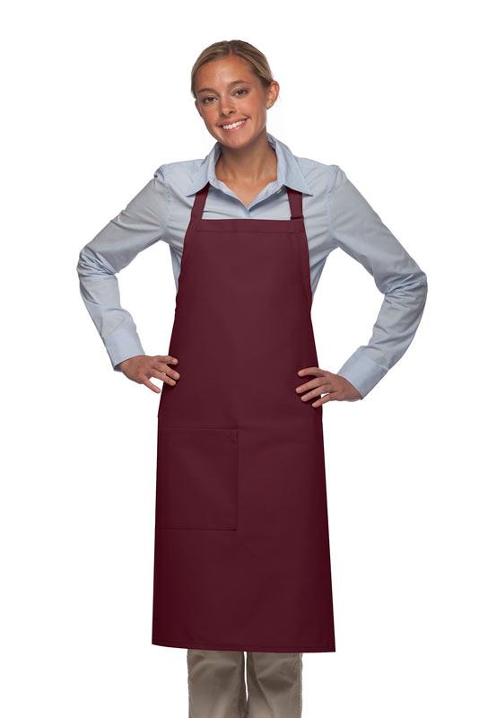 Cardi / DayStar Maroon Deluxe Butcher Adjustable Apron (1 Pocket)