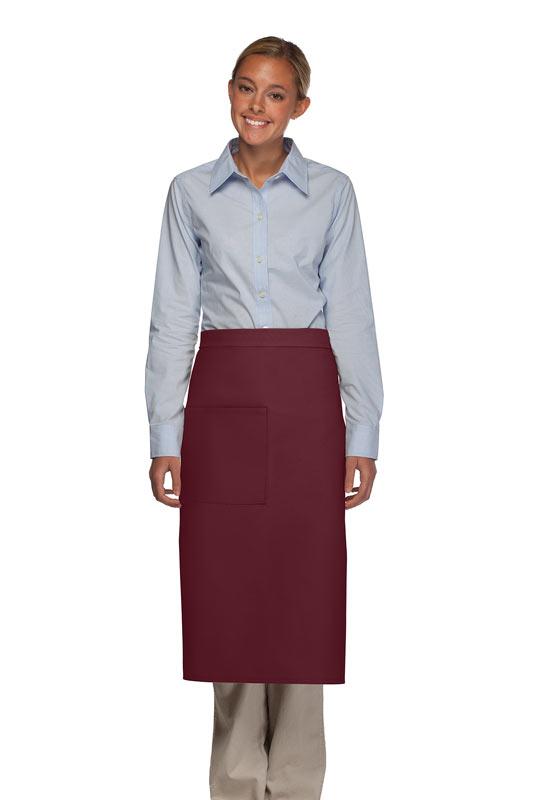 Cardi / DayStar Maroon Full Bistro Apron (1 Pocket)