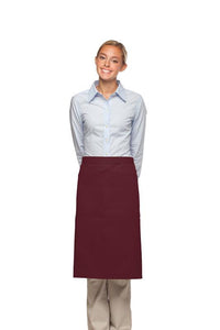 Cardi / DayStar Maroon 3/4 Bistro Apron (2 Pockets)