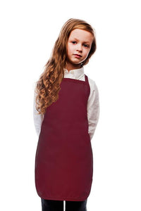 Cardi / DayStar Maroon Kid's Bib Apron (No Pockets)