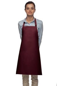 Cardi / DayStar Maroon Deluxe Bib Adjustable Apron (No Pockets)