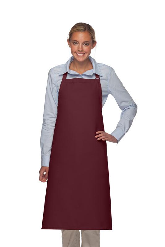 Cardi / DayStar Maroon Deluxe XL Butcher Adjustable Apron (No Pockets)