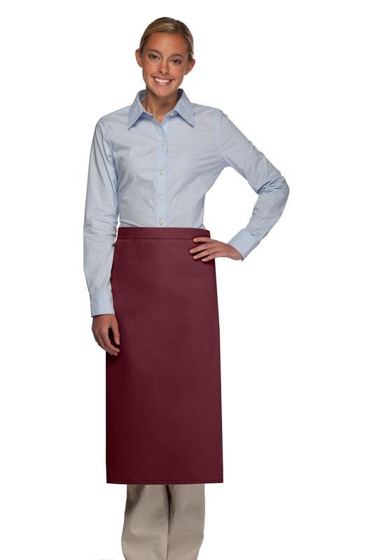 Cardi / DayStar Maroon Full Bistro Apron (No Pockets)