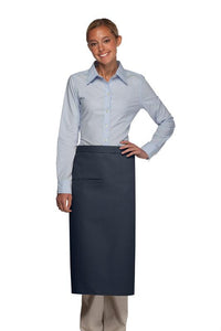 Cardi / DayStar Navy Full Bistro Apron (1 Inset Pocket)