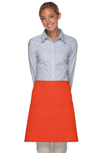 Cardi / DayStar Orange Half Bistro Apron (2 Patch Pockets)