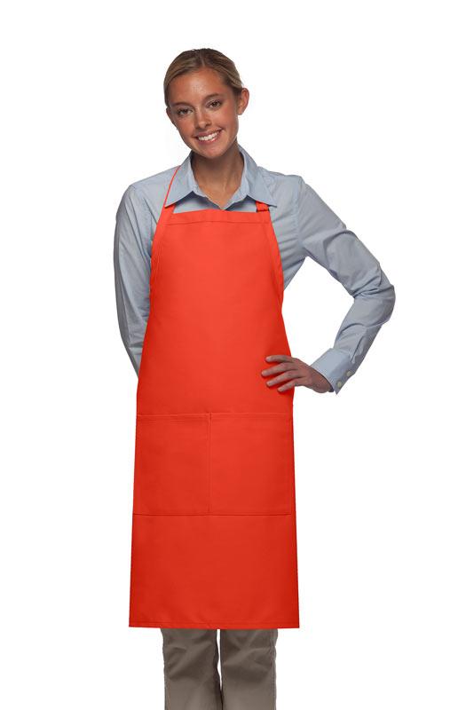 Cardi / DayStar Orange Deluxe Butcher Adjustable Apron (2 Pockets)