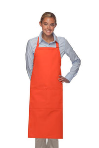 Cardi / DayStar Orange Deluxe XL Butcher Adjustable Apron (2 Pockets)