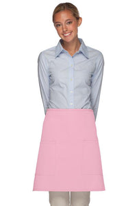 Cardi / DayStar Pink Half Bistro Apron (2 Patch Pockets)