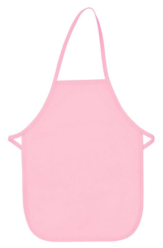 Cardi / DayStar Pink Kid's XL Bib Apron (No Pockets)
