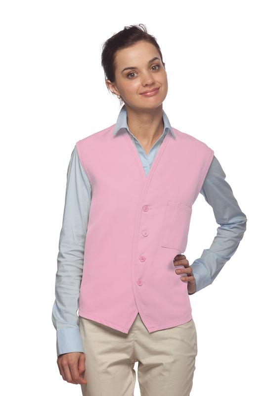 Cardi / DayStar Pink 4-Button Unisex Vest with 1 Pocket