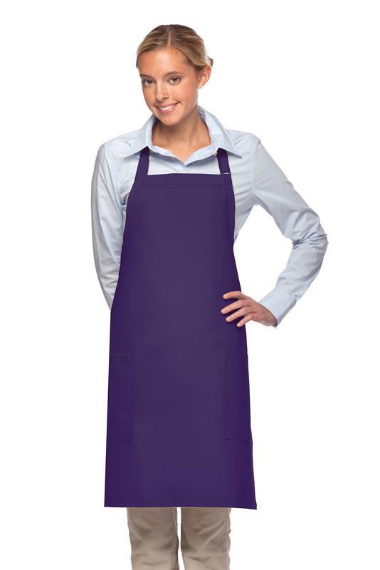 Cardi / DayStar Purple Deluxe Bib Adjustable Apron (2 Pockets)