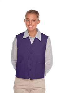 Cardi / DayStar Purple 4-Button Unisex Vest with 2 Pockets