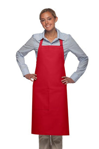 Cardi / DayStar Red Deluxe Butcher Adjustable Apron (1 Pocket)