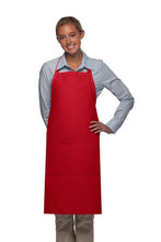 Cardi / DayStar Red Deluxe Butcher Adjustable Apron (2 Pockets)