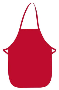 Cardi / DayStar Red Kid's XL Bib Apron (No Pockets)