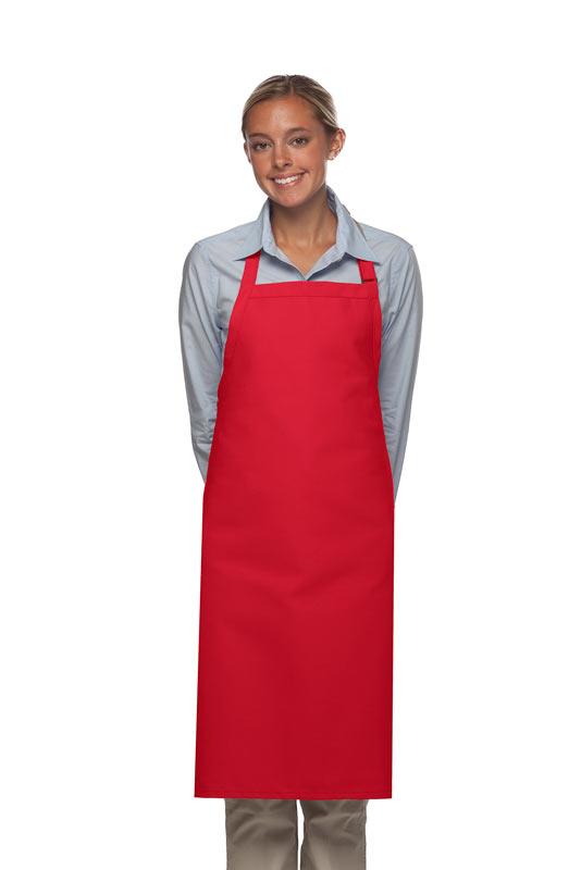 Cardi / DayStar Red Deluxe Butcher Adjustable Apron (No Pockets)