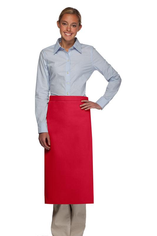 Cardi / DayStar Red Full Bistro Apron (No Pockets)