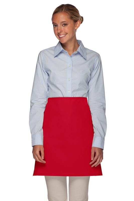 Cardi / DayStar Red Half Bistro Apron (No Pockets)