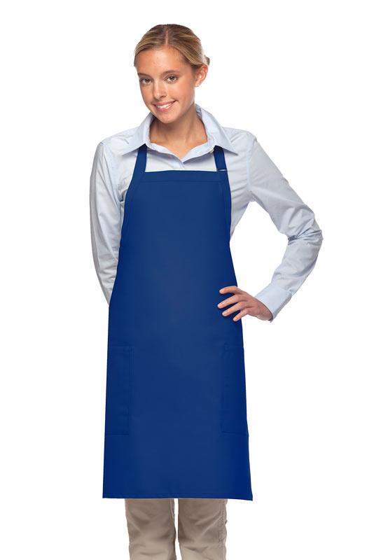 Cardi / DayStar Royal Blue Deluxe Bib Adjustable Apron (2 Pockets)