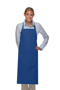Cardi / DayStar Royal Blue Deluxe XL Butcher Adjustable Apron (2 Pockets)