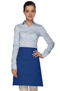 Cardi / DayStar Royal Blue Half Bistro Apron (2 Pockets)