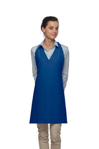 Cardi / DayStar Royal Blue Deluxe V-Neck Adjustable Tuxedo Apron (2 Pockets)