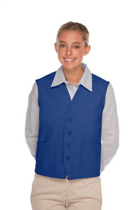 Cardi / DayStar Royal Blue 4-Button Unisex Vest with 2 Pockets