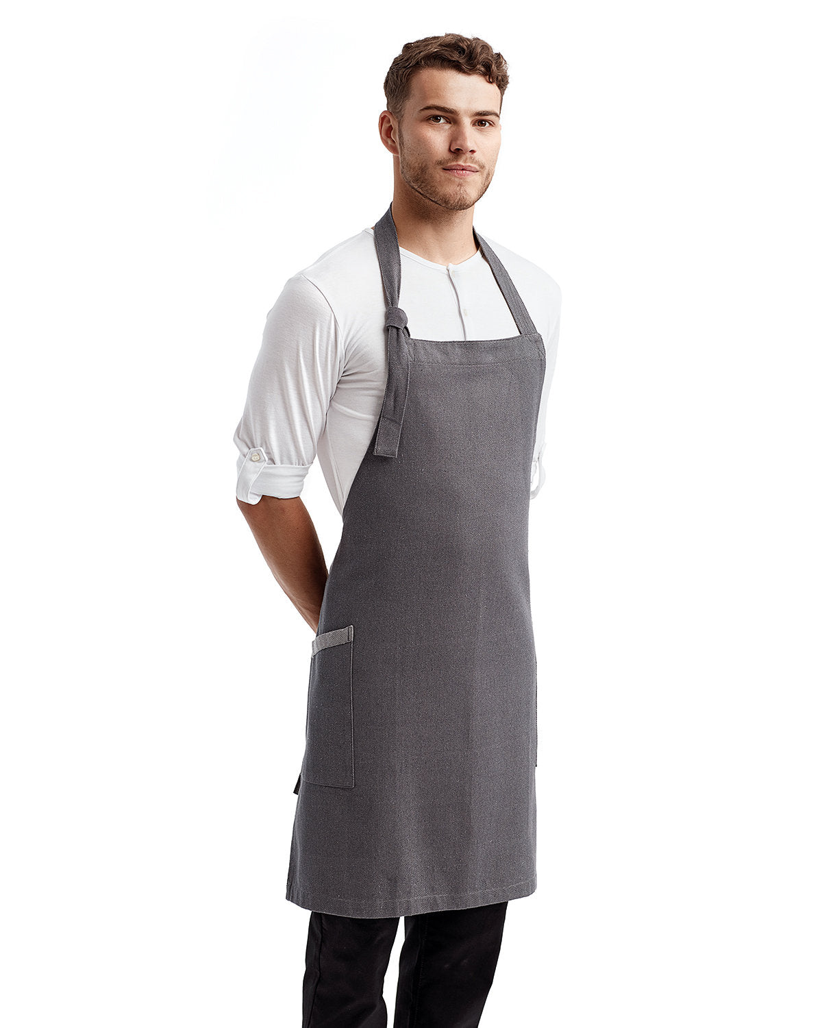 Grey Denim ‘Regenerate’ Sustainable Bib Apron (2 Pockets)