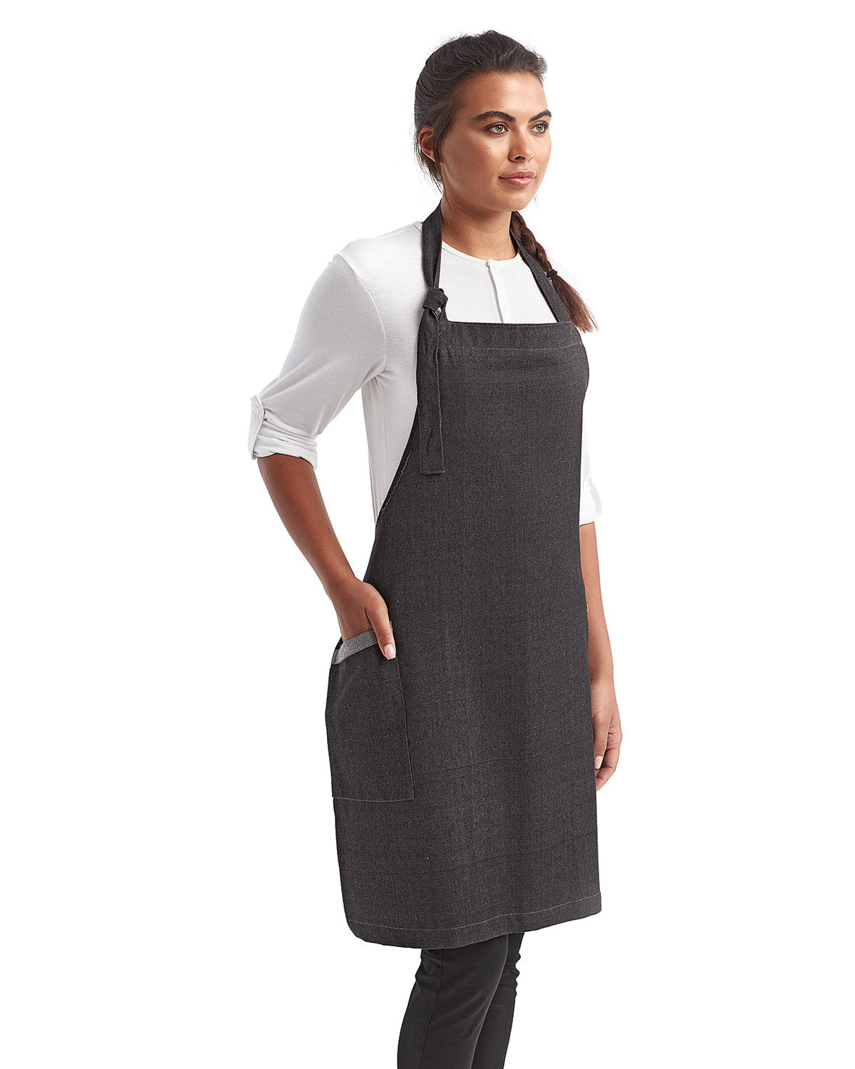 Black Denim ‘Regenerate’ Sustainable Bib Apron (2 Pockets)