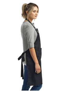 Artisan Collection by Reprime Black Espresso Adjustable Bib Apron (2 Pockets)