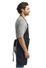 Artisan Collection by Reprime Black/Brown Espresso Adjustable Bib Apron (2 Pockets)