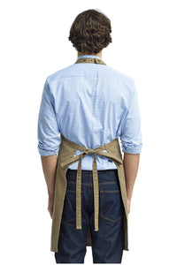 Artisan Collection by Reprime Khaki Khaki Cotton Chino Adjustable Bib Apron (3 Pocket)