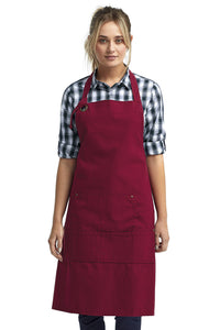 Artisan Collection by Reprime Burgundy Bib Adjustable Apron (4 Pocket Pouch)