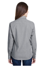 Artisan Collection by Reprime Women's Microcheck Long Sleeve Cotton Shirt (Black / White)