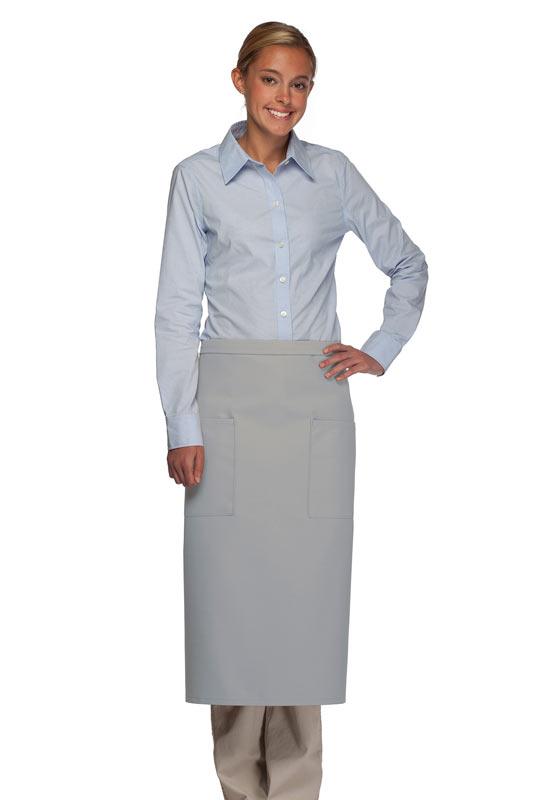 Cardi / DayStar Silver Full Bistro Apron (2 Pockets)