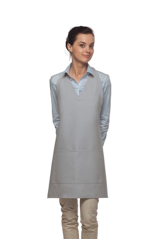 Cardi / DayStar Silver Deluxe V-Neck Tuxedo Apron (2 Pockets)