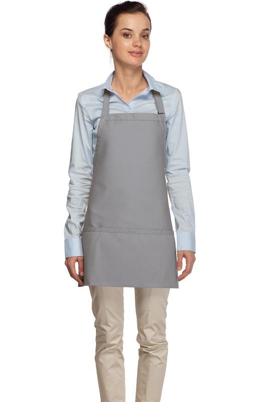 Cardi / DayStar Silver Deluxe Deluxe Bib Adjustable Apron (3 Pockets)