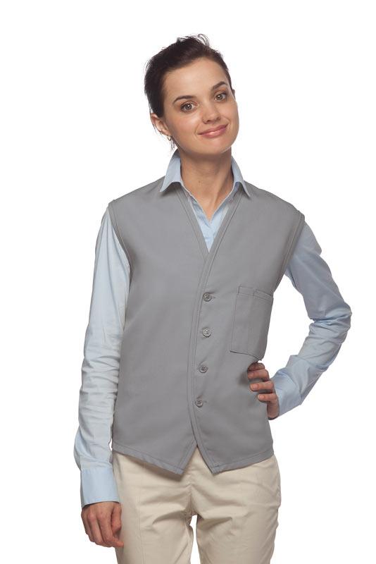 Cardi / DayStar Silver 4-Button Unisex Vest with 1 Pocket