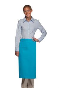 Cardi / DayStar Turquoise Full Bistro Apron (1 Inset Pocket)