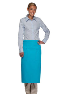 Cardi / DayStar Turquoise Full Bistro Apron (2 Pockets)